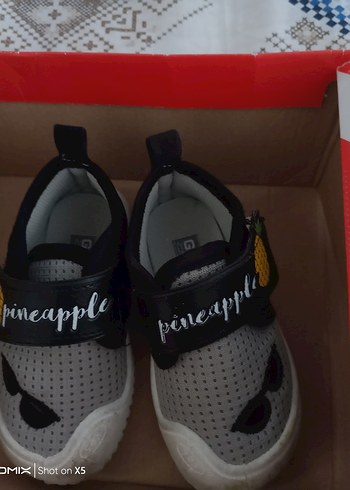 Gri Erkek Çocuk Spor Ayakkabı Velcro - Görsel 9