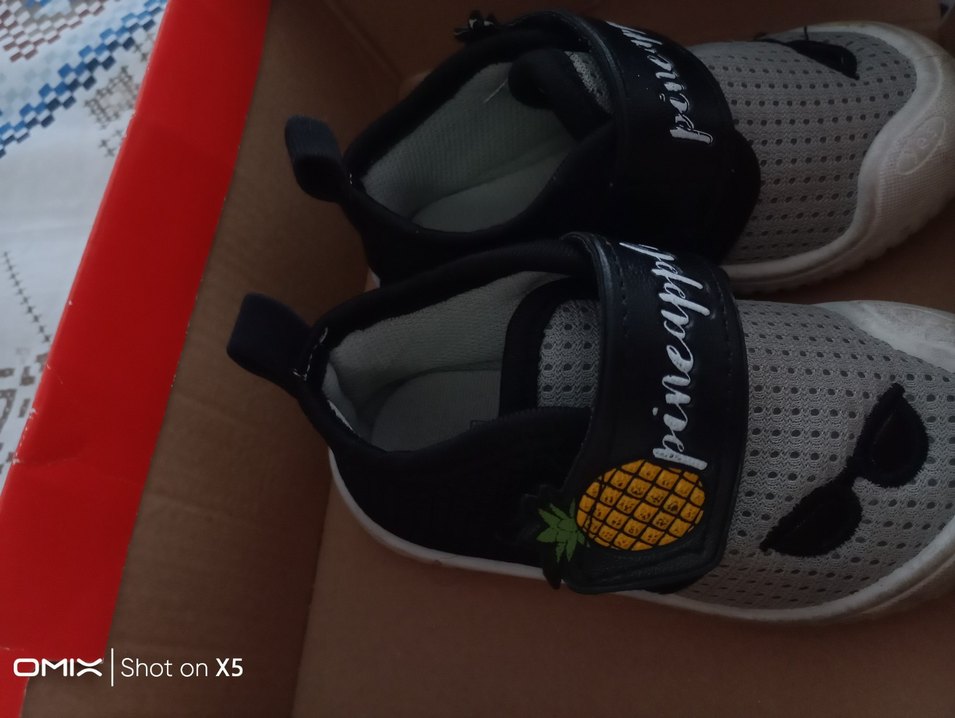 Gri Erkek Çocuk Spor Ayakkabı Velcro - Görsel 3