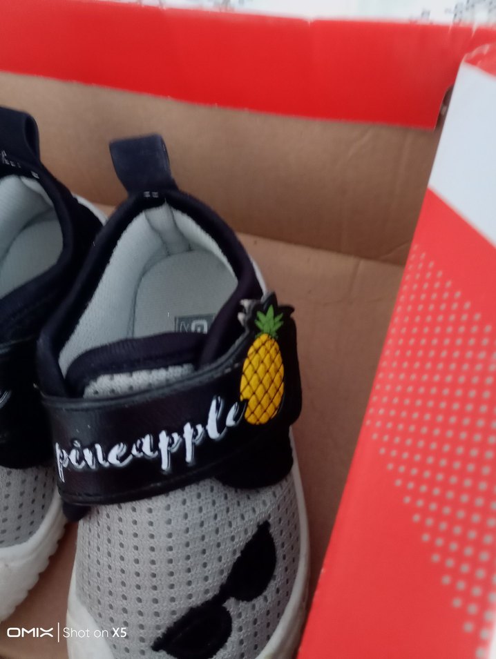 Gri Erkek Çocuk Spor Ayakkabı Velcro - Görsel 5