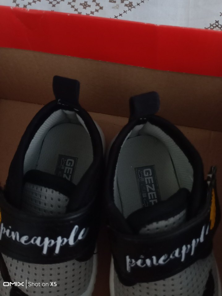 Gri Erkek Çocuk Spor Ayakkabı Velcro - Görsel 4