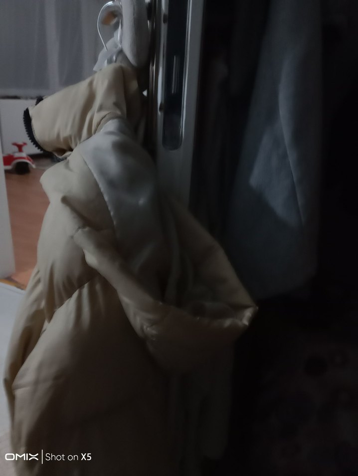 Bej Midi Kadın Kışlık Mont bir defa kullanıldı sıfır - Görsel 2