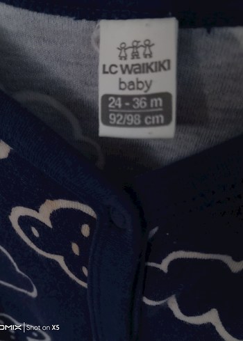 Mavi Bulut Desenli Erkek Bebek Tulum bir buçuk yaşa kadar olur - Görsel 2