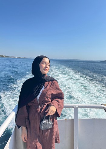 Diğer Kahverengi Dökümlü Kadın kimono takımı