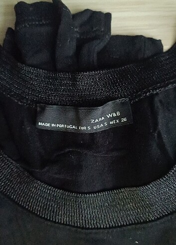 s Beden Zara Siyah Örme Bluz 