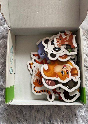  Beden Renk Orman Hayvanları Bebek Puzzle 28 Parça