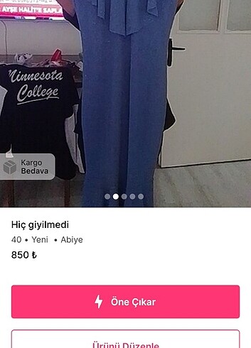 40 Beden Hiç giyilmedi abiye 