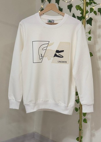 Diğer Lacoste Ekru Bisiklet Yaka Sweatshirt