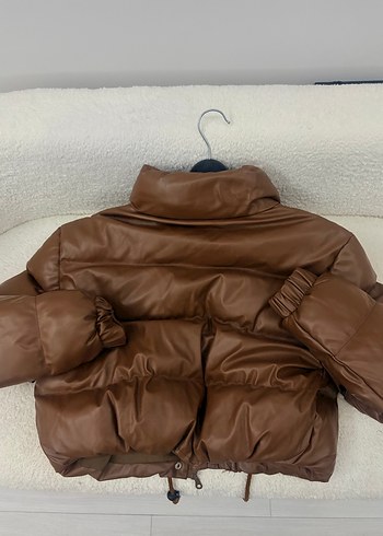 Bershka Kahverengi Deri Kadın  Mont - Görsel 2