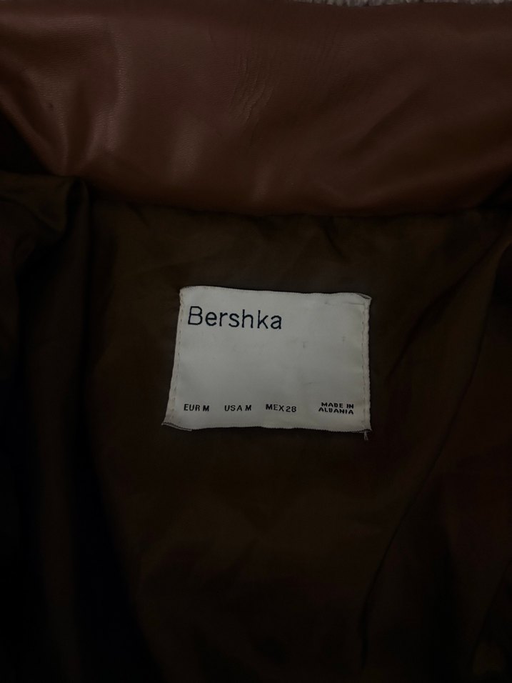 Bershka Kahverengi Deri Kadın  Mont - Görsel 3