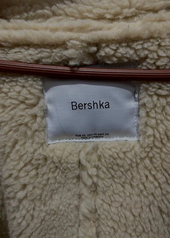 Bershka Kahverengi Kadın Deri Kürklü Biker Kaban - Görsel 2