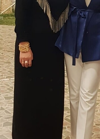 42 Beden Siyah uzun elbise