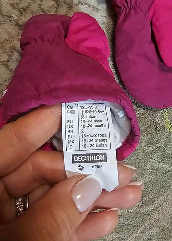 Decathlon Pembe kiz cocuk kayak eldiveni - Görsel 3