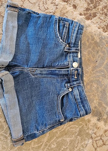 Zara Kısa Mavi Denim Şort