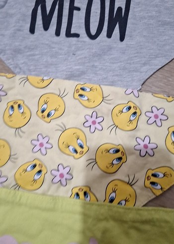 Bebek Üçgen Önlük Seti, Baskılı, Pastel - Görsel 4