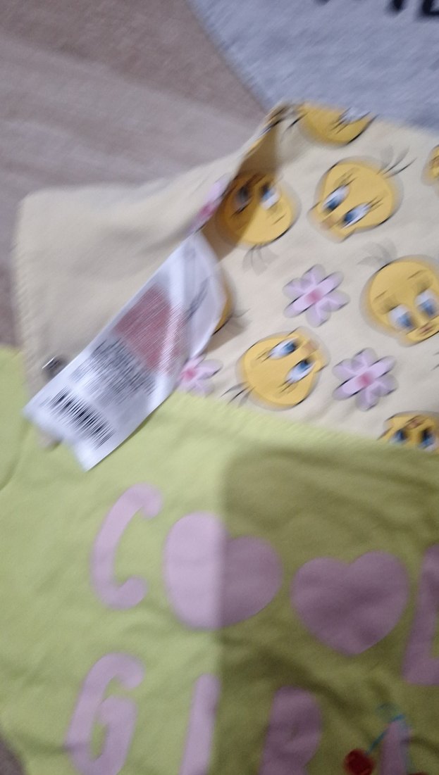 Bebek Üçgen Önlük Seti, Baskılı, Pastel - Görsel 3