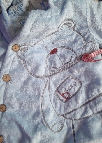 Mavi Nakışlı Bebek Erkek Tulumu - Görsel 4