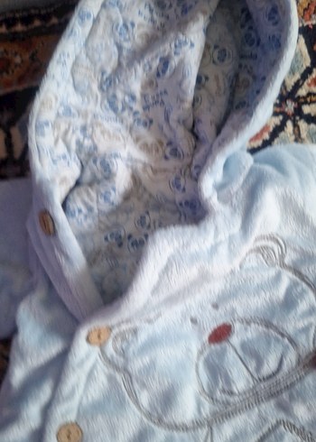 Mavi Nakışlı Bebek Erkek Tulumu - Görsel 3