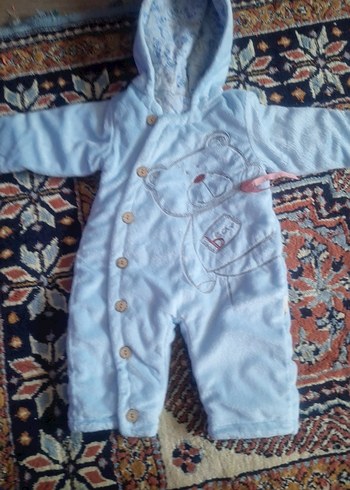 Mavi Nakışlı Bebek Erkek Tulumu - Görsel 2