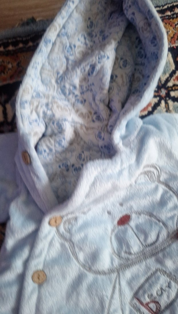 Mavi Nakışlı Bebek Erkek Tulumu - Görsel 3