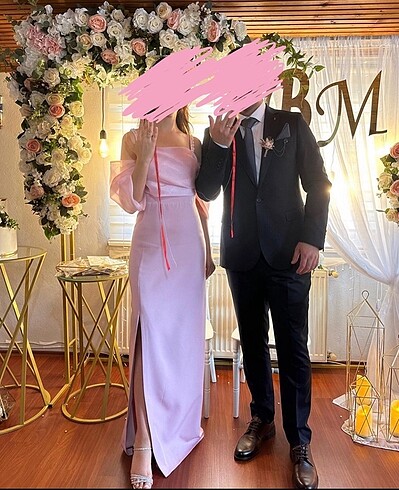 Toz pembe 36 beden elbise