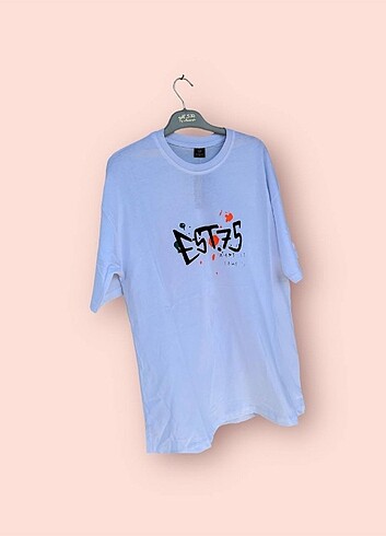 EST 7.5 Oversize T-Shirt ön arka baskılı 