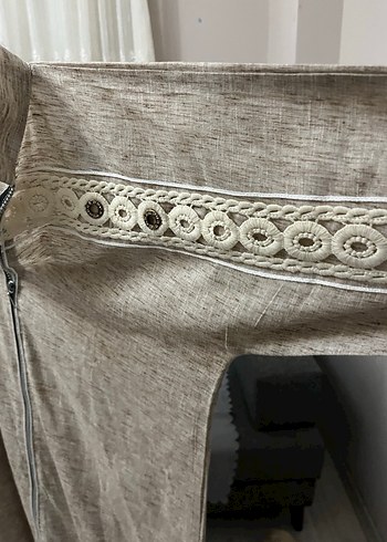 Bej Uzun Kollu Bohem Kadın Elbisesi - Görsel 3