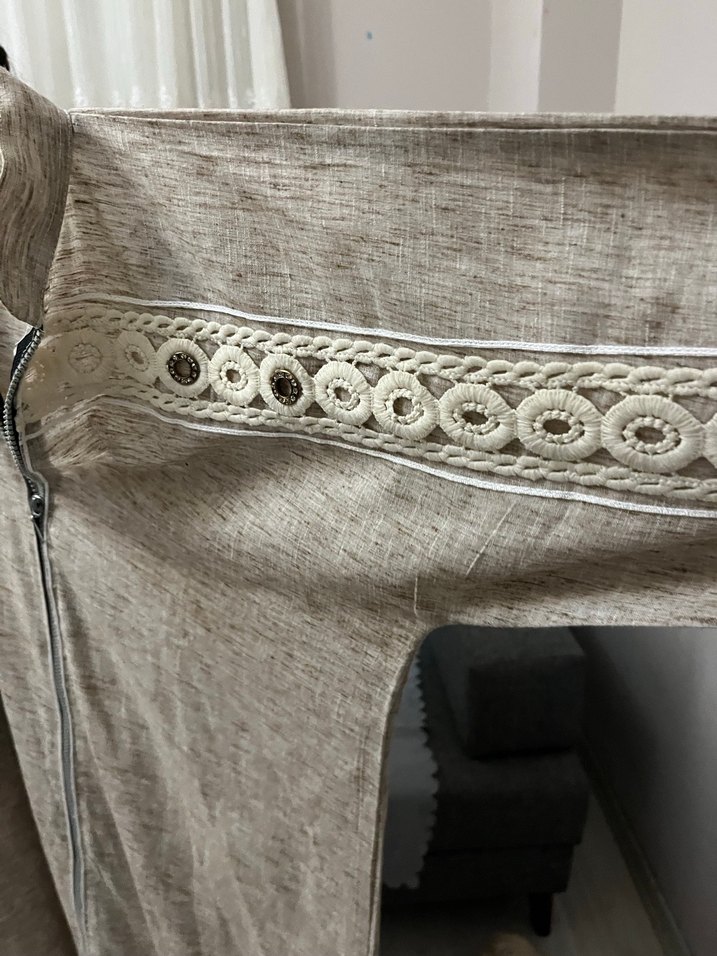 Bej Uzun Kollu Bohem Kadın Elbisesi - Görsel 3