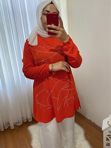 42 Beden turuncu Renk Tunik