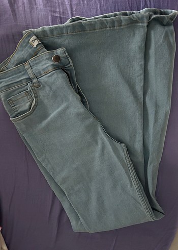 Gri Midi Boy Kadın Denim Pantolon