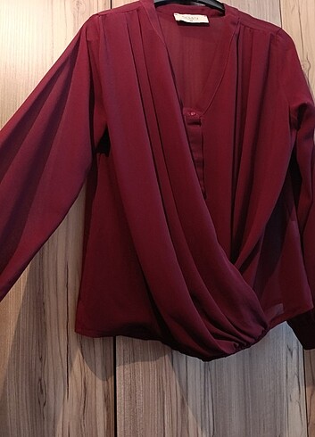 38 Beden bordo Renk Bluz 
