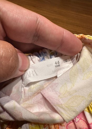 Zara Zara 4-5 Yaş Askılı Çiçekli Şık Elbise