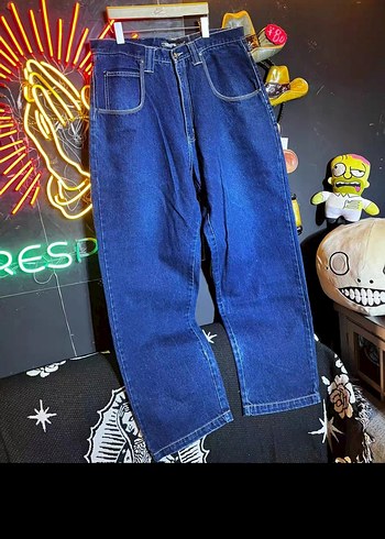 Diğer Navy Midi Boyfriend Kesim Kadın Kot Pantolon