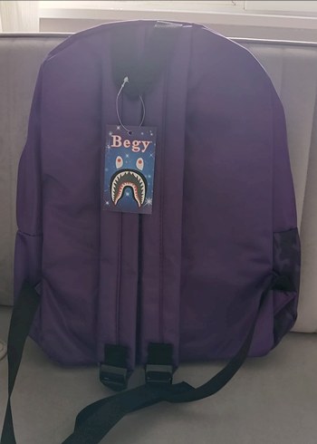 hiphop shark desenli sırt Çantası - Görsel 5