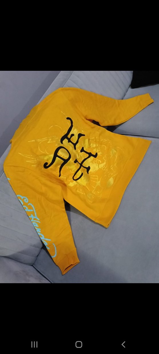 Ed Hardy Hoodie Sarı Panter Baskılı L - Görsel 4