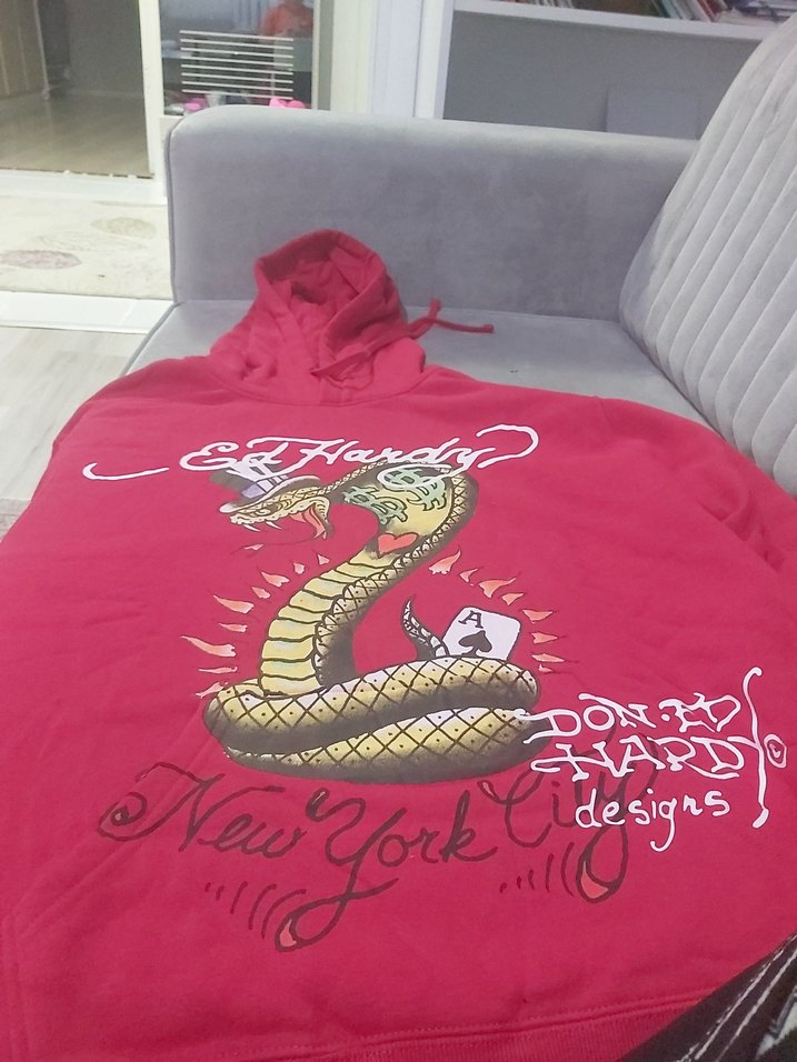 Pembe Baskılı Kadın Sweatshirt - Görsel 2