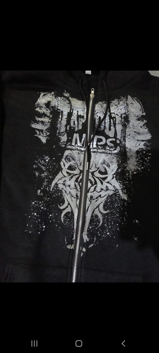 Fermuarlı Kapüşonlu Siyah Gotik Sweatshirt - Görsel 2