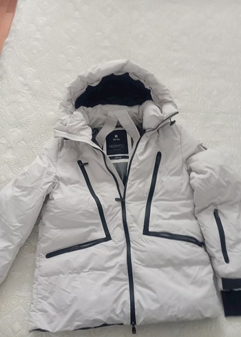 Fermuarlı Beyaz Erkek Kayak Montu - Görsel 2