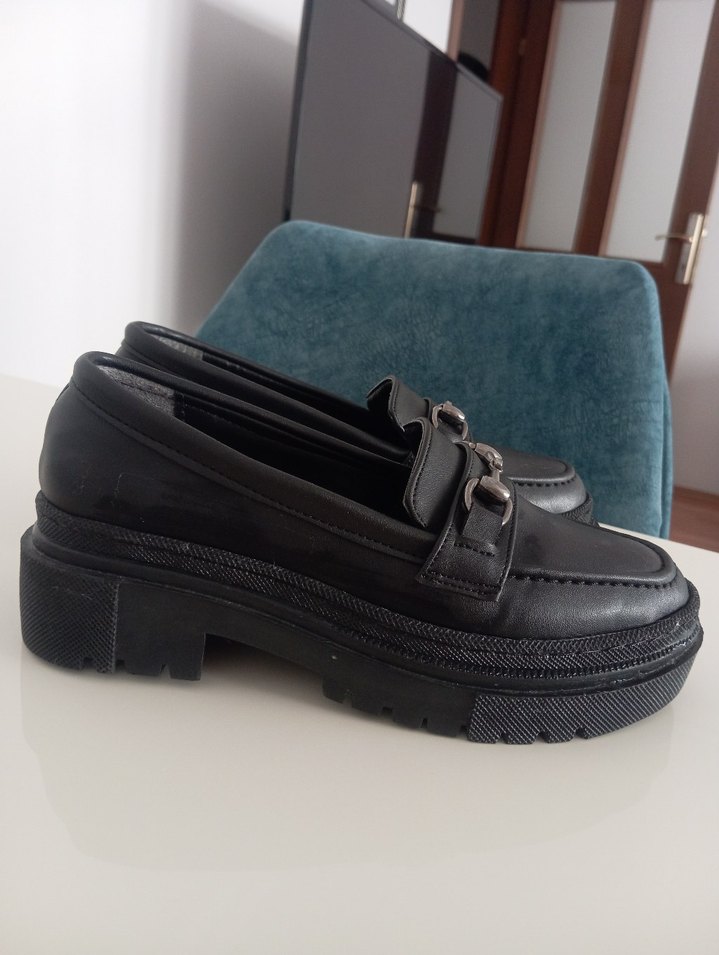 Siyah  Tokalı Kadın Loafer - Görsel 2