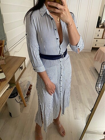 xs Beden Zara Midi Boy Elbise