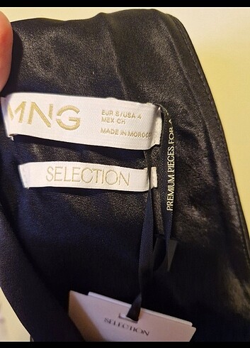 s Beden siyah Renk Mango premium selection siyah saten elbise