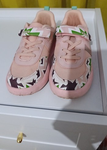 Kız Çocuk Pembe Bağcıklı Sneaker - Görsel 3