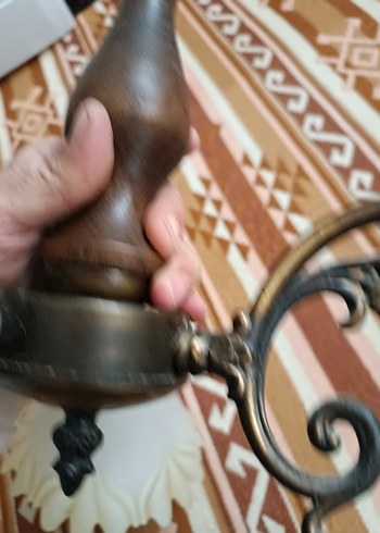 antika pirinç avize - Görsel 7