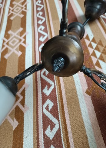 antika pirinç avize - Görsel 9