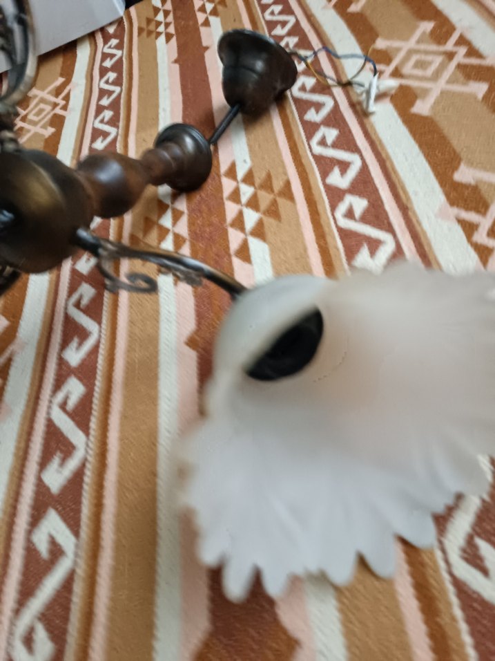 antika pirinç avize - Görsel 4