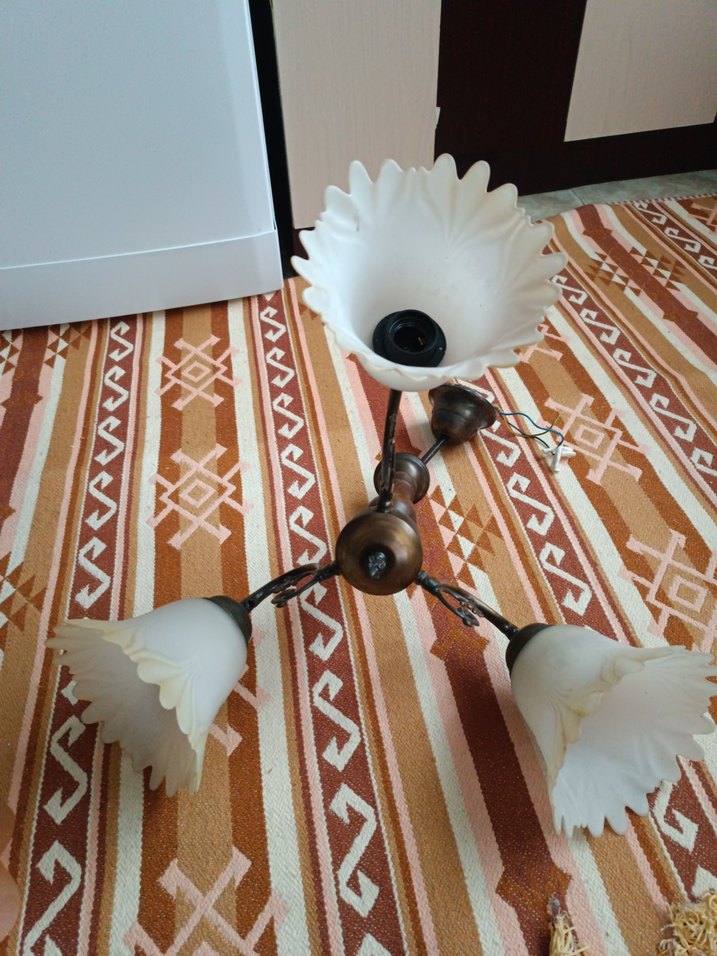 antika pirinç avize - Görsel 2