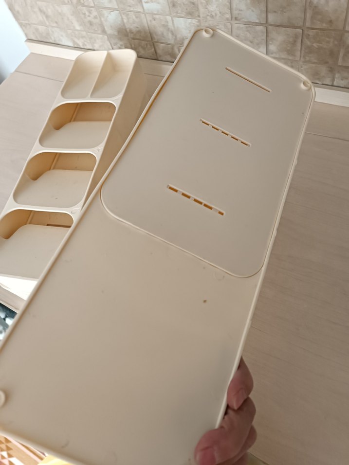 Bej Çok Bölmeli Çatal Kaşık bıçak düzenleyici - Görsel 2