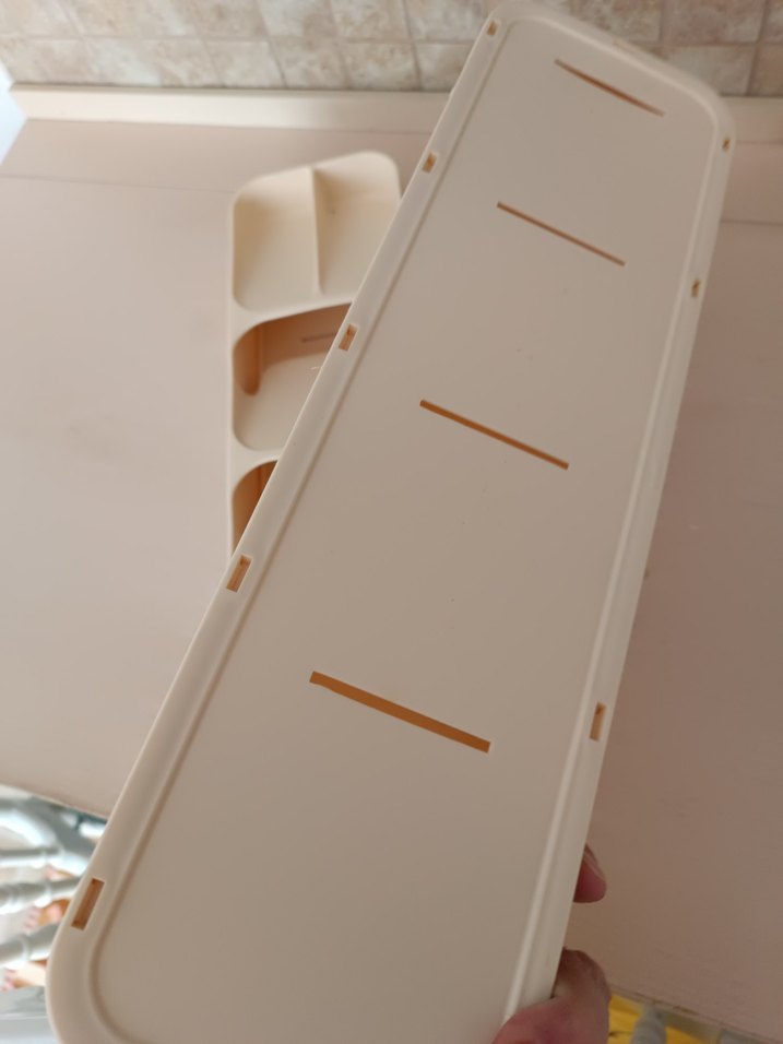 Bej Çok Bölmeli Çatal Kaşık bıçak düzenleyici - Görsel 4