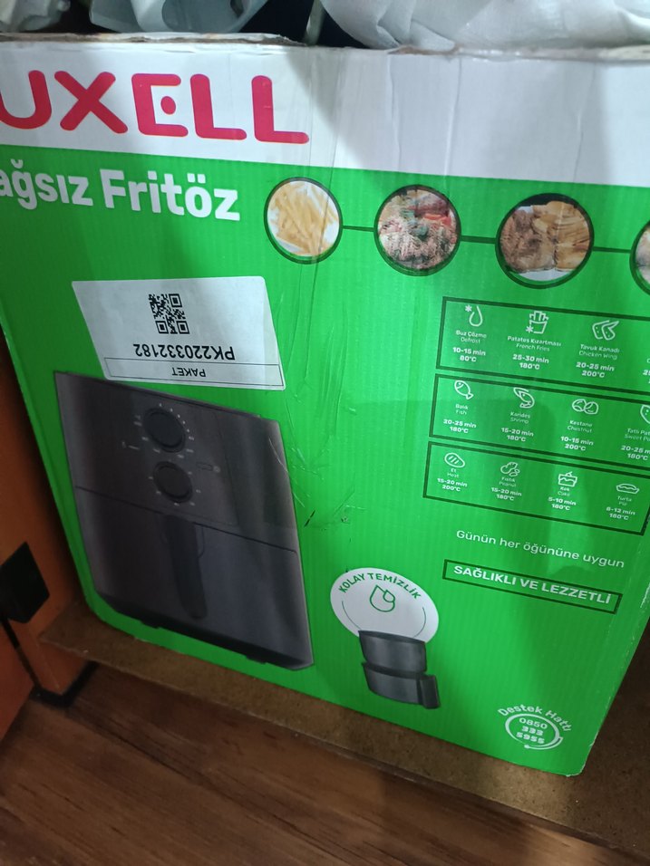 Yağsız Sıcak Hava Fritözü Siyah airfray - Görsel 4