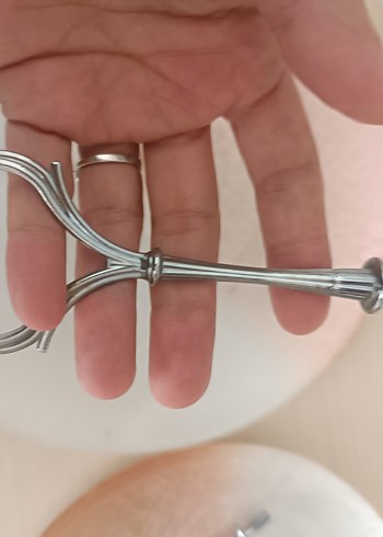 Bej Parlak İki Katlı Servis Tabağı - Görsel 6