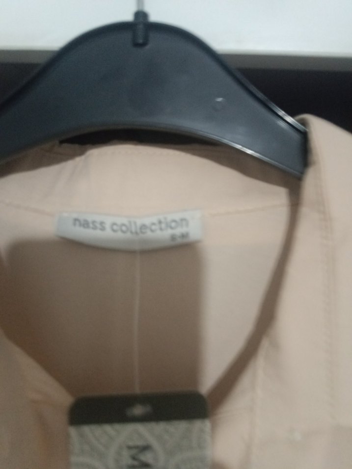 Bej Uzun Kollu Keten tunik - Görsel 2